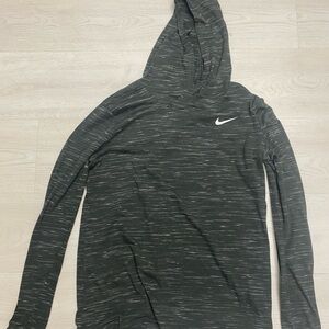 Nike Charcoal Gray Hoodie with White Logo